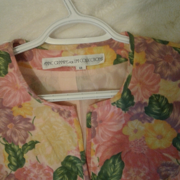 ANNE CRIMMINS 90's vintage floral women jacket - Picture 2 of 8